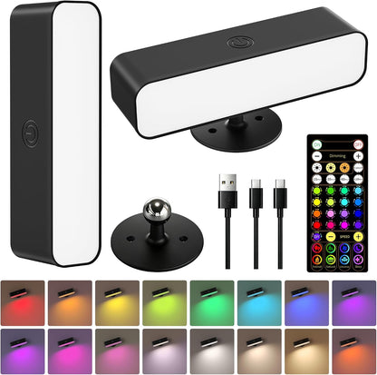 EZVALO Wireless RGB Light Bars, Rechargeable LED Mood Lights with Remote