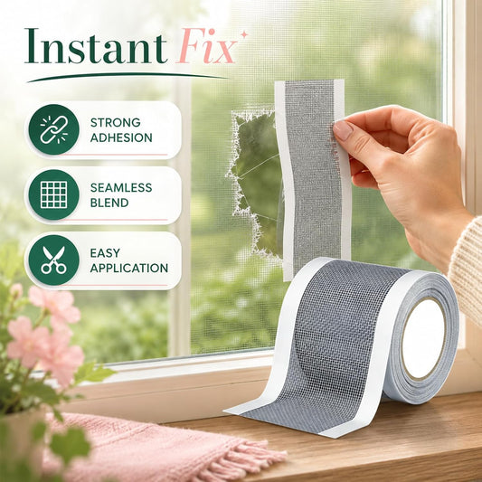 7cm*5cm Strong Adhesive Screen Repair Tape, Fiberglass Mesh Screen Repair Kit, Self-Adhesive Patch, Window Screen Repair Kit for Window, Door, RV, Tent, Patio, Porch Netting