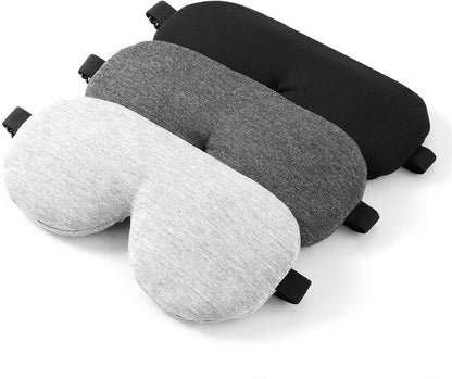 ALASKA BEAR 3 Pack Sleep Eye Masks Organic Cotton Cool Bamboo | 100% Light Blocking, Lightweight for Home or Travel Use