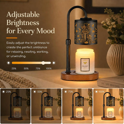 Dimmable Candle Warmer Lamp with Timer Adjustable Height for Scented Jar Candles Electric Candle Wax Melt Warmer for Home Decor Christmas Birthday Gifts for Women Mom(Hummingbird)