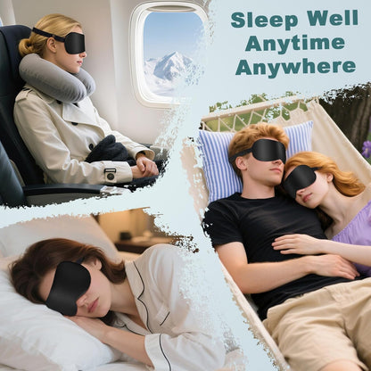 Sleep Mask for Side Sleeper Women Men, Eye Mask for Sleeping Light Blocking, 3D Contoured Cup Sleeping Mask, Soft Breathable Sleep Eye Mask with Adjustable Elastic Strap for Travel (Pastel Blue)