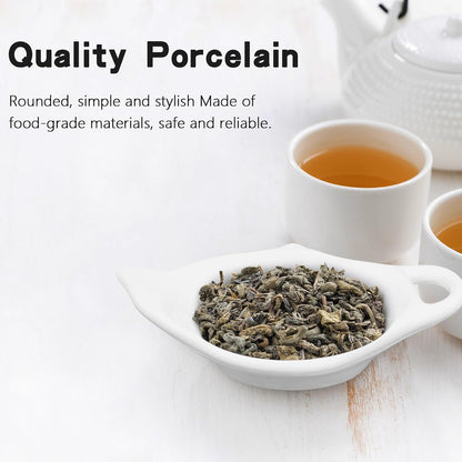 2 Pack Porcelain Tea Bag Coasters,Tea Bag Holder for Used,Classic Teaspoon Rest Pad Heat-Resistant Coasters Cute Dish Saucer Teabag Caddy Holder Set for Organizing Tea Time (2)