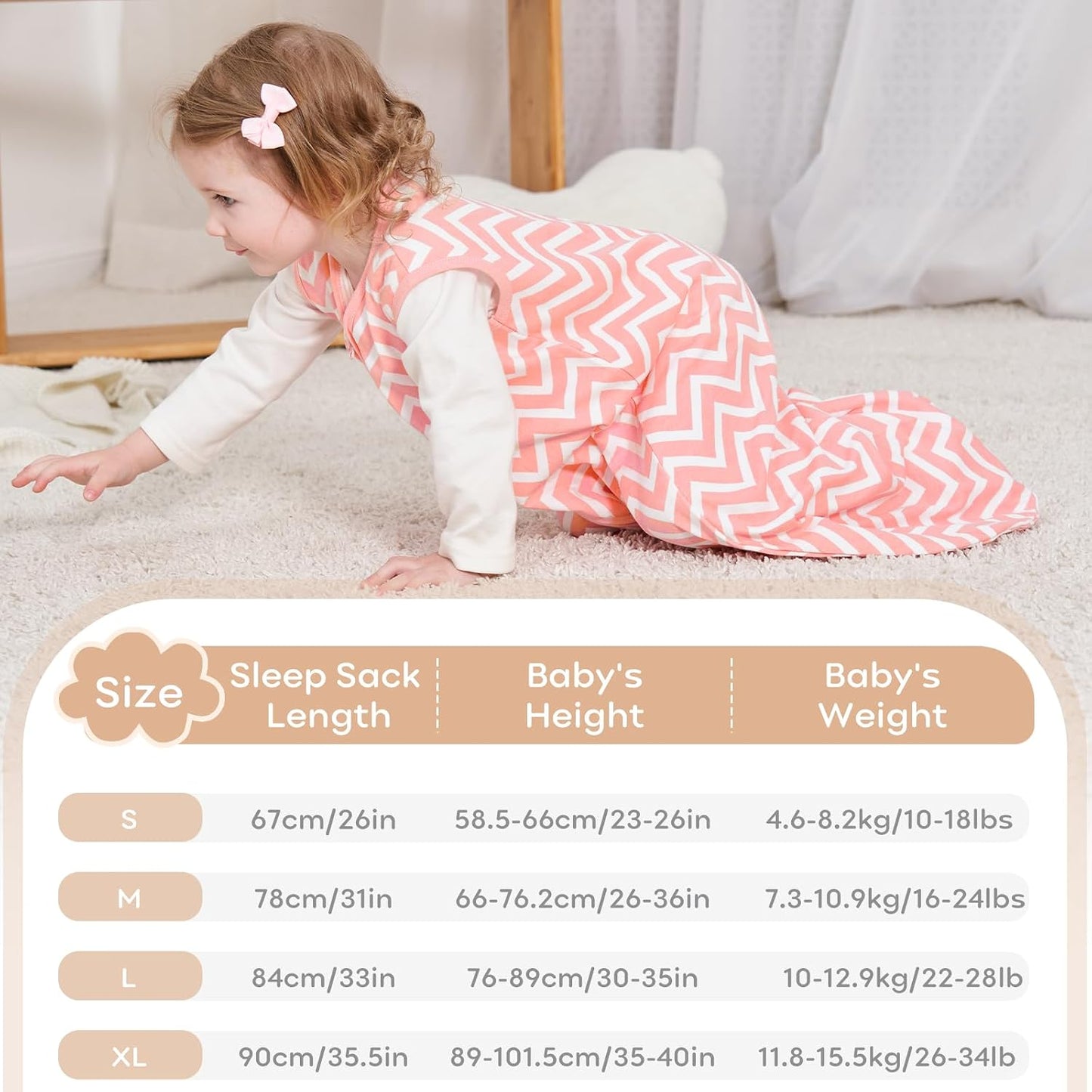 Yoofoss Baby Sleep Sack 0-6 Months Wearable Blanket for Babies 100% Organic Cotton 2-Way Zipper TOG 0.5 Toddler Sleeping Sack 3 Pack, Sleep Sacks