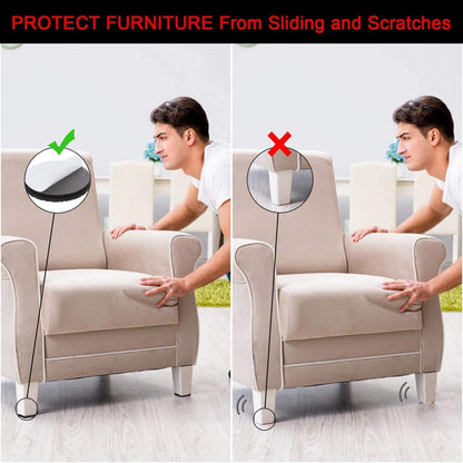 Non Slip Furniture Pads -56 pcs（1+2）” Furniture Grippers, Non Skid Furniture Legs,Self Adhesive Rubber Furniture Feet, Anti Slide Furniture Hardwood Floor Protector for Keep Couch Stoppers
