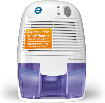 Eva-Dry EDV-1100 Whisper-quiet 16 OZ Dehumidifier with Auto Shut Off and Restart for small spaces in your Home, RV, Automobile, and Storage up to 122 sq. ft | For Home, RV, Automobile & Storage | Whisper-Quiet | Auto Restart | Up to 122 Sq Ft Coverage