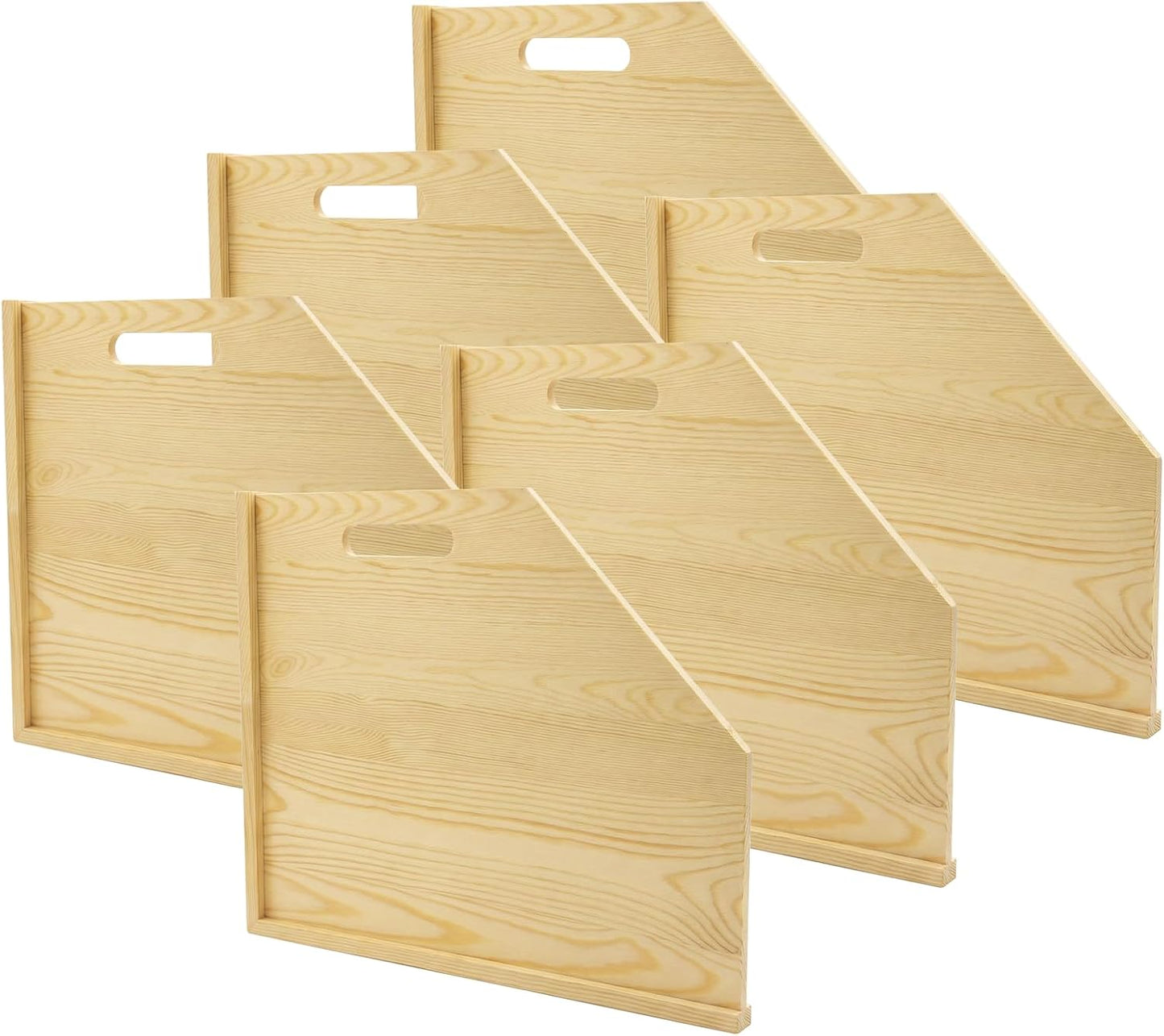 4 Pack Solid Wood Tray Dividers for Cabinet, Cookie Sheet Organizer for Cabinets, Baking Sheet Organizer, No-Cut Kitchen Cabinet Dividers, Cookie Trays for Kitchen, Pantry Storage