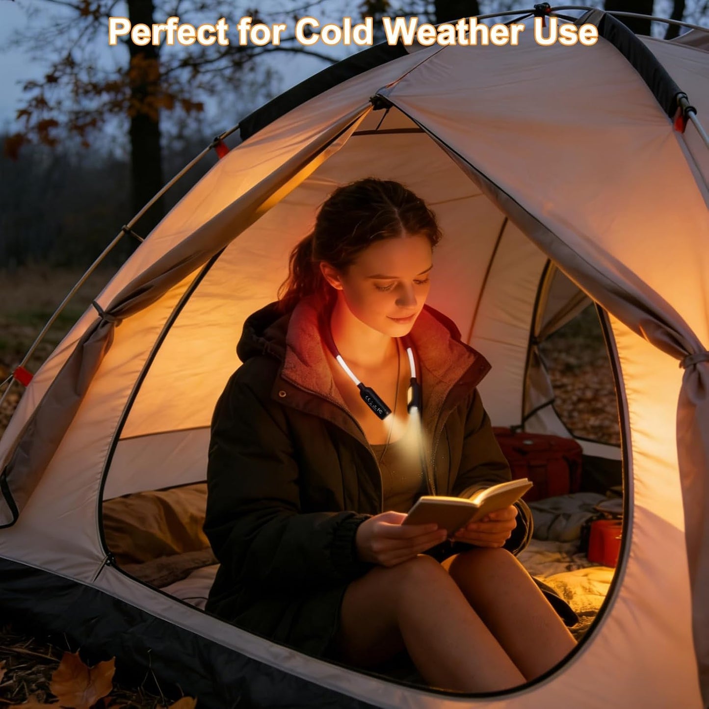 Book Light, 3-Color & 9-Brightness Reading Light, Bendable Neck Light, 60-hr Lasting Rechargeable Lamp, Perfect Book Light for Reading in Bed, Knitting, Camping (Classic, 1)
