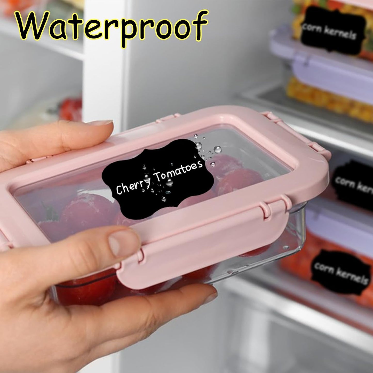 200 Pcs Chalkboard Labels,Reusable Labels with 1 Liquid Chalk Markers Removable Labels,Suitable for Mason Jars Storage Boxes Food Containers Storage Jars Kitchen Food Spice Storage(Black)