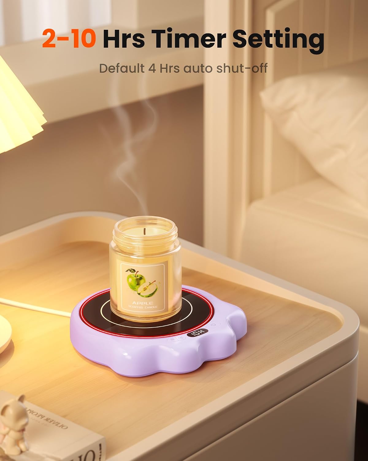 Gaiatop Mug Warmer, 50W Cute Cat Paw Cup Warmers, Heated Plate - Black | 3 Temp Setting, 2-10H Auto Shut Off, Coffee Accessories Keep Beverage Hot for Desk and Home, Stocking Stuffers for Tea Candle