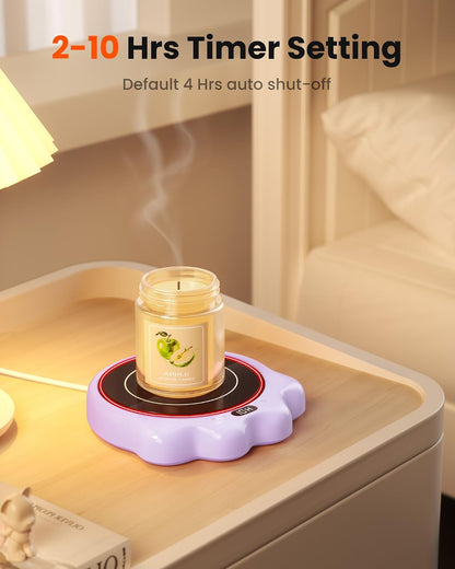 Gaiatop Mug Warmer, 50W Cute Cat Paw Cup Warmers, Heated Plate - Black | 3 Temp Setting, 2-10H Auto Shut Off, Coffee Accessories Keep Beverage Hot for Desk and Home, Stocking Stuffers for Tea Candle