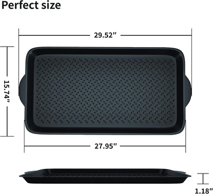 1 Pack Rubber Small Boot Tray for Entryway,Boot Mat,Shoe Tray,Shoe Mat for Indoor and Outdoor Use, 27.95"x 15.74" (Pack of 1)