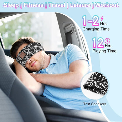 2-Pack Sleeping Headphones, Headband Headphones for Side Sleepers