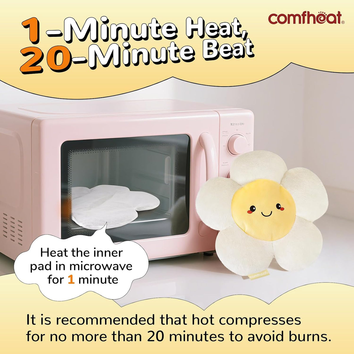 Microwave Unscented Heating Pad for Pain Relief, Moist Heat Pack