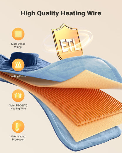 iDOO Heating Pad for Back Pain Relief, Birthday Gifts for Men Women Her Mum, FSA Eligible Items Only List, Weighted Heating Pad for Neck & Shoulders, ETL Electric Heat Pad, 24"x33"