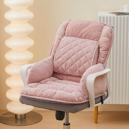 Office Heated Seat Cushion for Desk Chair,Upgraded Lumbar Support Seat for Cushions for Dorm Desk Chair with Back, USB Interface, 3-Speed Temperature Control (Light Pink)