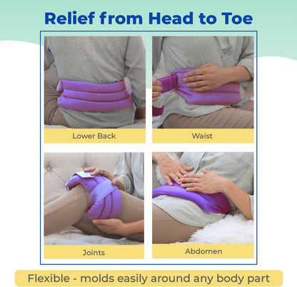 Microwavable Heating Pad for Lower Back and Menstrual Cramps - Moist Microwave Heating Pad for Muscles and Joints - Natural Microwave Hot Pack Heat Pad for Lower Back Pain - 1 Pack Purple