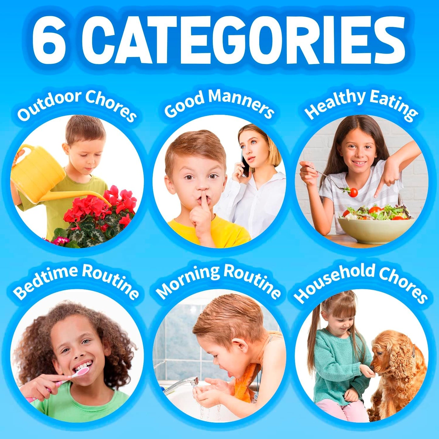 Behavior Reward Chart System - Pad with 26 Chore Charts for Kids, 2800 Stickers to Motivate Responsibility & Good Habits