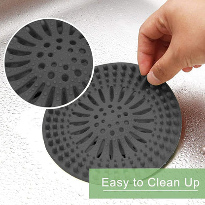 Gotega 5 Pack Sink Drain Strainer, Hair Catcher for Bathroom Tub Shower | Sink Hair Catcher Shower Drain Durable Silicone Hair Stopper Shower Drain Cover Hair Trap, Bathroom Sink Replacement