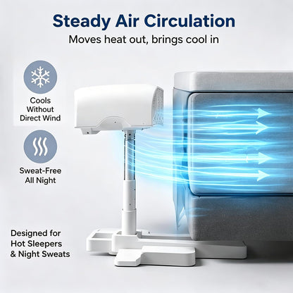 Bed Cooling Fan Under Sheets with Remote Control & 5 Whisper-Quiet Speeds | Mattress Fan Cooling System with Powerful Airflow, Adjustable Bed Cooling System, for Hot Sleepers and Night Sweats