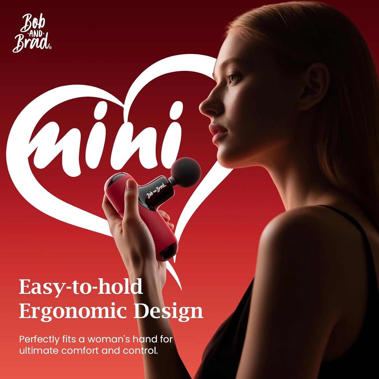 BOB AND BRAD Q2 Mini Massage Gun, Pocket-Sized Deep Tissue Massager Gun, Portable Percussion Muscle Massager Gun, Ultra Small & Quiet Muscle Massage Gun for Muscle Recovery with Carry Case
