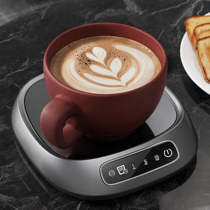 SUNGOOYUE Electric Coffee Warmer, Adjustable Temperature Coffee Warmer with 3 Heat Settings and 1 to 8H Auto Shut Off, Fast Heating Mug for Desk Office Home Use