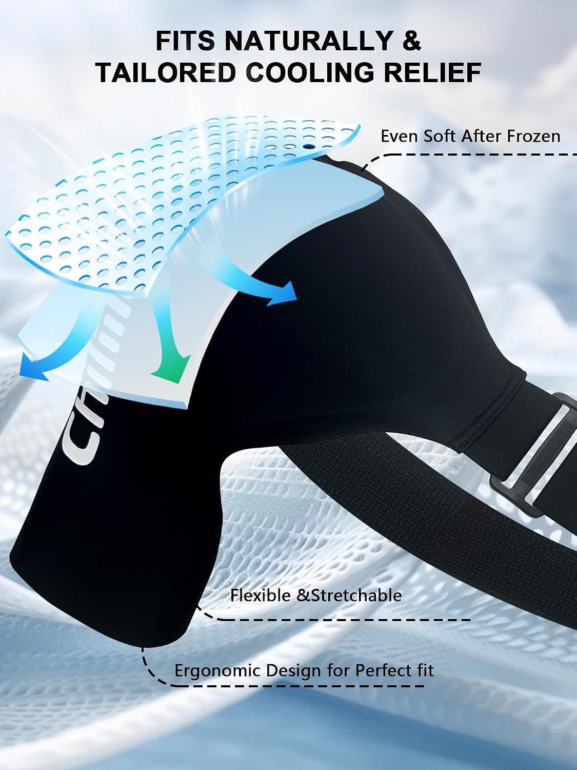 Shoulder Ice Pack Wrap for Rotator Cuff Cold Therapy Brace