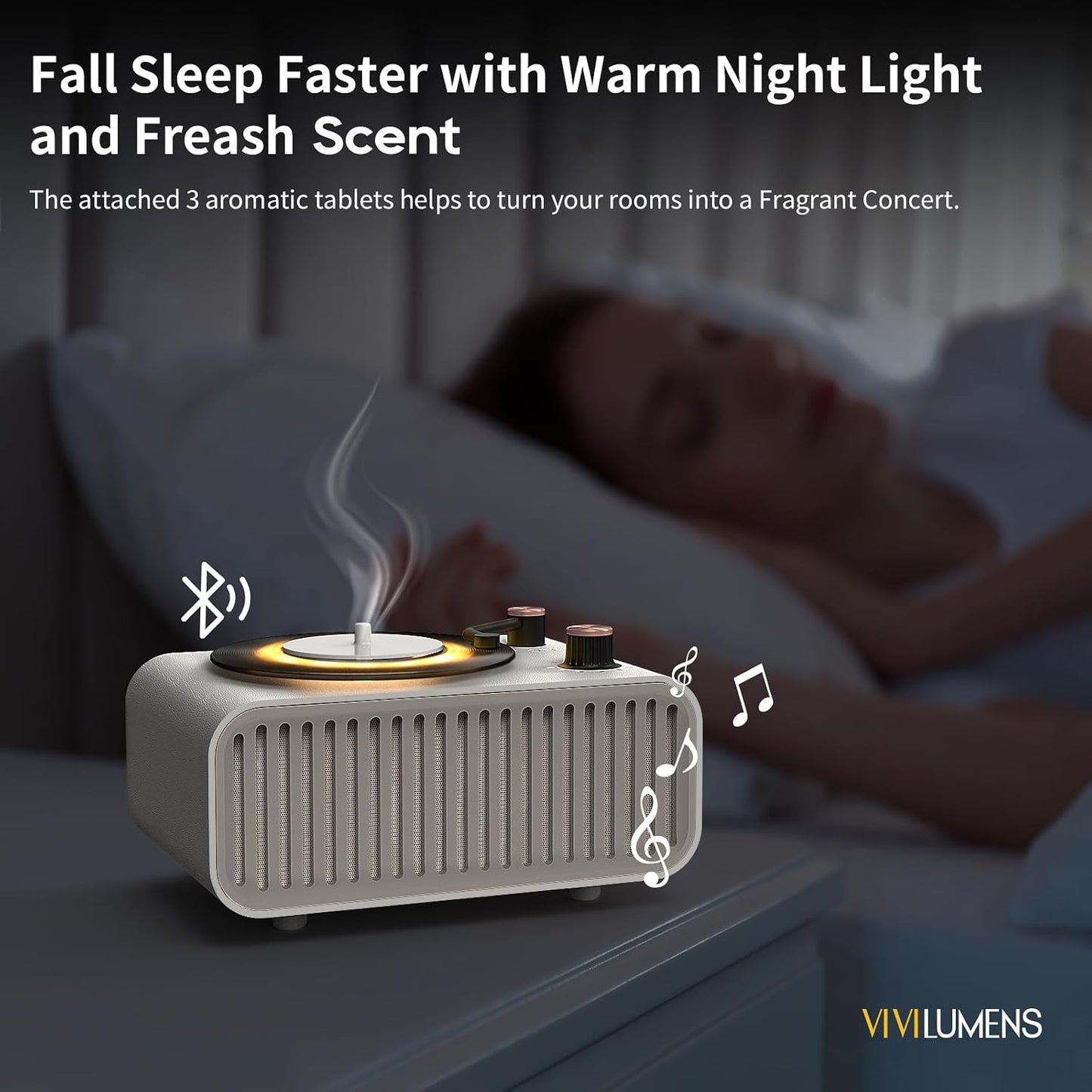 Vivilumens Speaker Bluetooth Wireless Charging 5 in 1 Speaker Loud for Adults Teens Aesthetic Book Shape Sunrise Gentle Wake Up Light for Bedroom Decor Bedside Tech Gifts