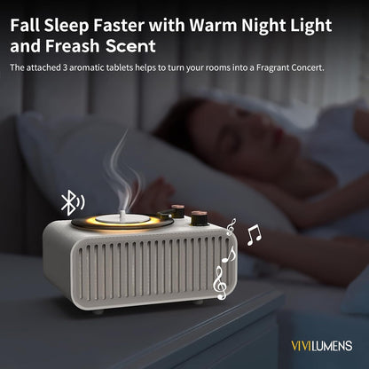 Vivilumens Speaker Bluetooth Wireless Charging 5 in 1 Speaker Loud for Adults Teens Aesthetic Book Shape Sunrise Gentle Wake Up Light for Bedroom Decor Bedside Tech Gifts