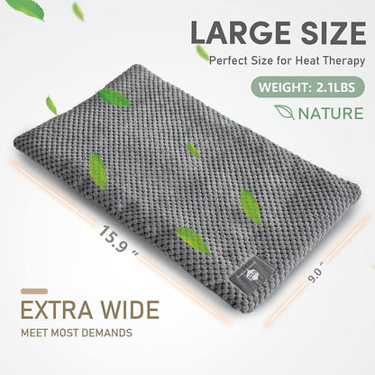 UNCN Wide Microwave Heating Pad with Washable Cover 9.5 x 16in Microwavable