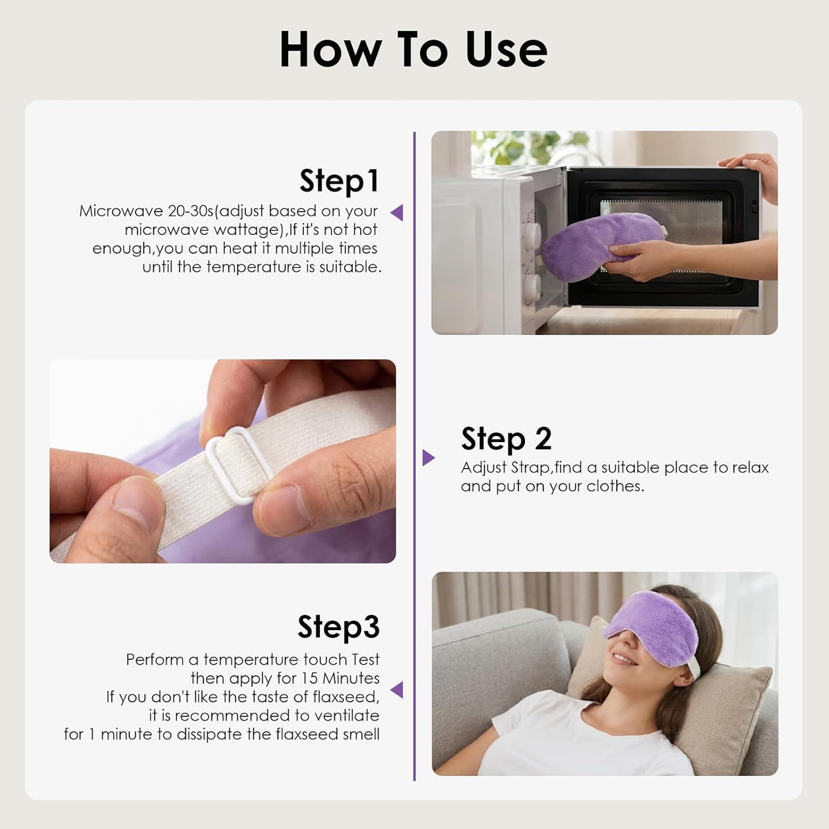 MORLIDEN Heated Eye Mask for Dry Eyes & Stye - Microwavable Warm Compress