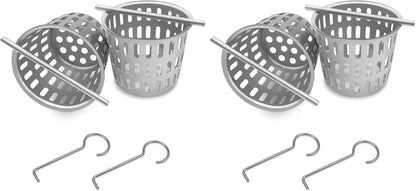 2 Inch Hair and Debris Strainer, Shower Drain Strainer with Lifting Hook, Stainless Steel Debris Basket Shower Drain Catcher, Hair Catcher for Floor Drain