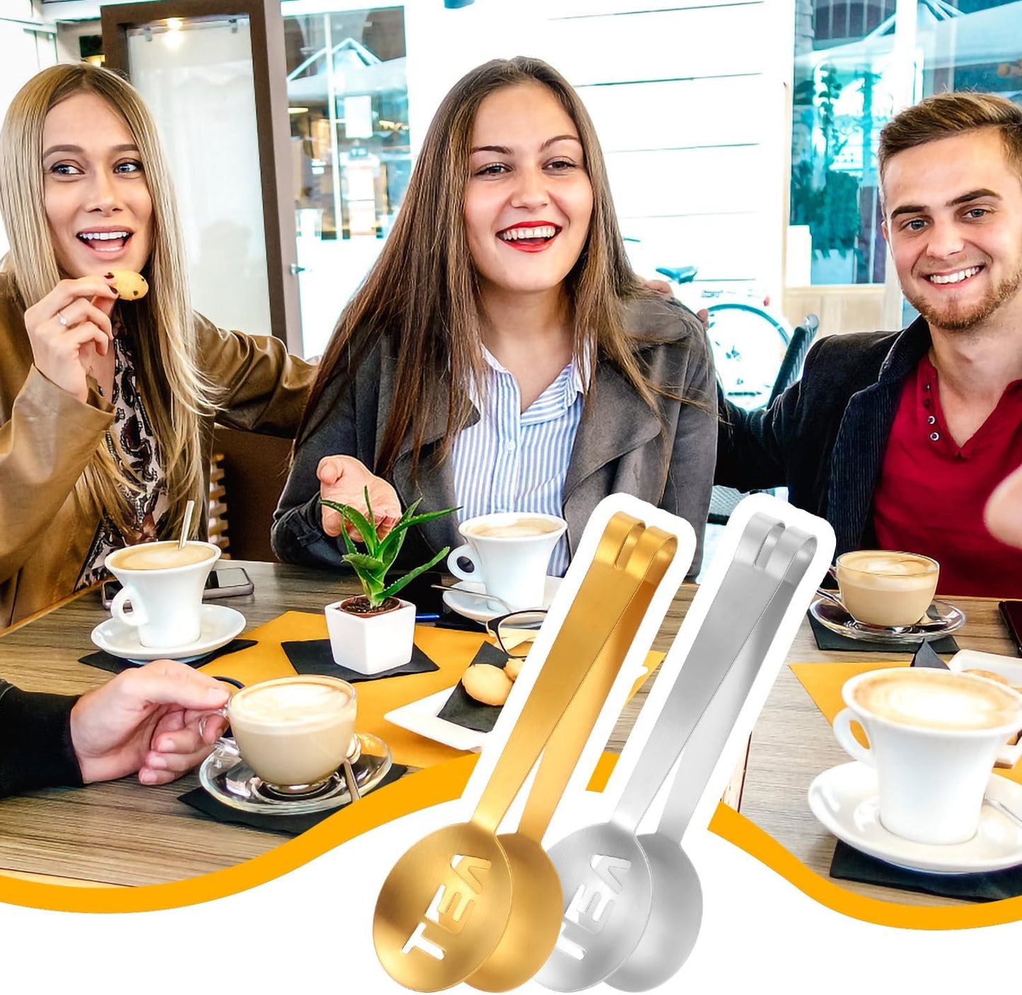 2 Pcs Tea Bag Squeezer, Stainless Steel Tea Spoon for Loose Tea Round Tea Bag Clamp Tea Bag Tongs Tea Bag Clip Tea Bag Grip Holder Strainer for Tea Drinkers Accessories Tool