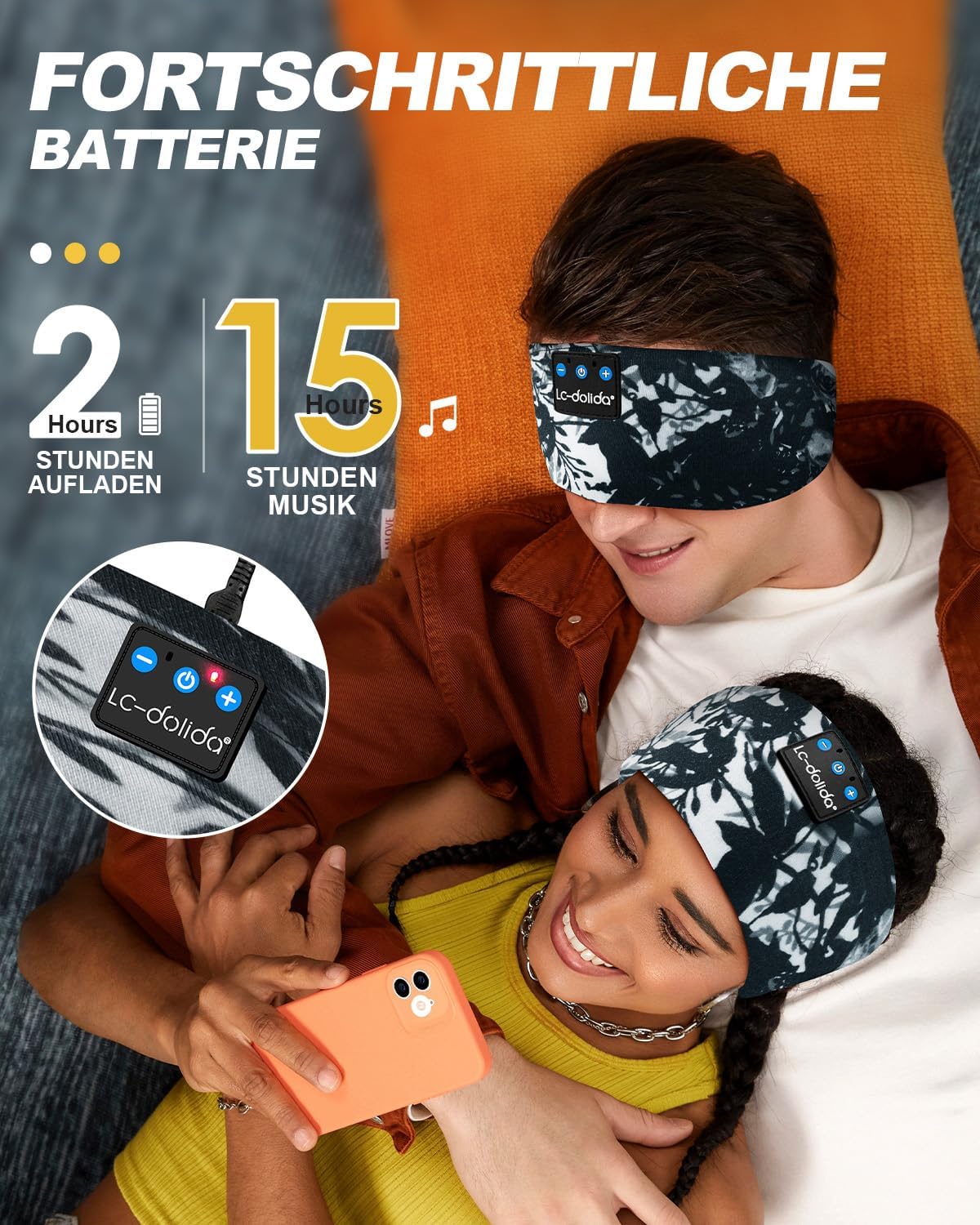 LC-dolida Sleep Headphones Headband Bluetooth 5.4, Sports Headband Earphones Wireless with Speaker Microphone USB C for Women Sleeping Gift Workout Jogging Yoga Insomnia Travel Meditation, Butterfly