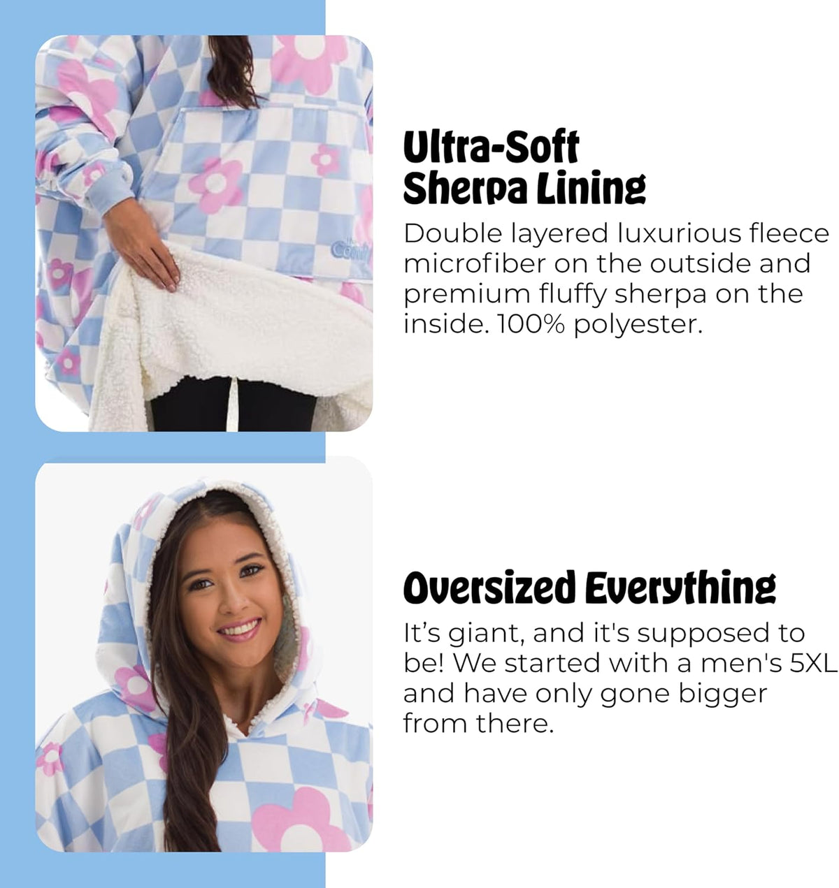 THE COMFY Original | Shark Tank | Patented | Sherpa Wearable Blanket Hoodie