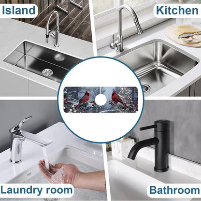 Faucet Mat for Kitchen Sink Absorbent Splash Guard Bathroom 23.5"X5.5"