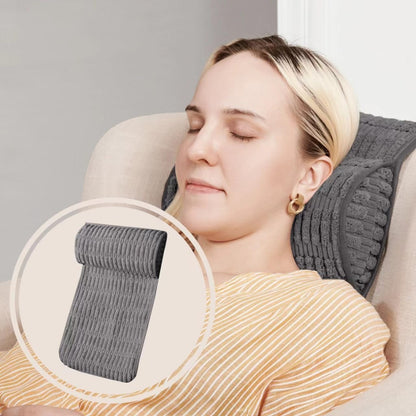 WdFour Headrest Memory Pillow, Support Cushions for Neck, Back or Foot for Sofas, Recliners, Office Chairs, Massage Chairs for Neck Pain Relief and Cervical Support(Khaki, 13" Wx2.7 D).