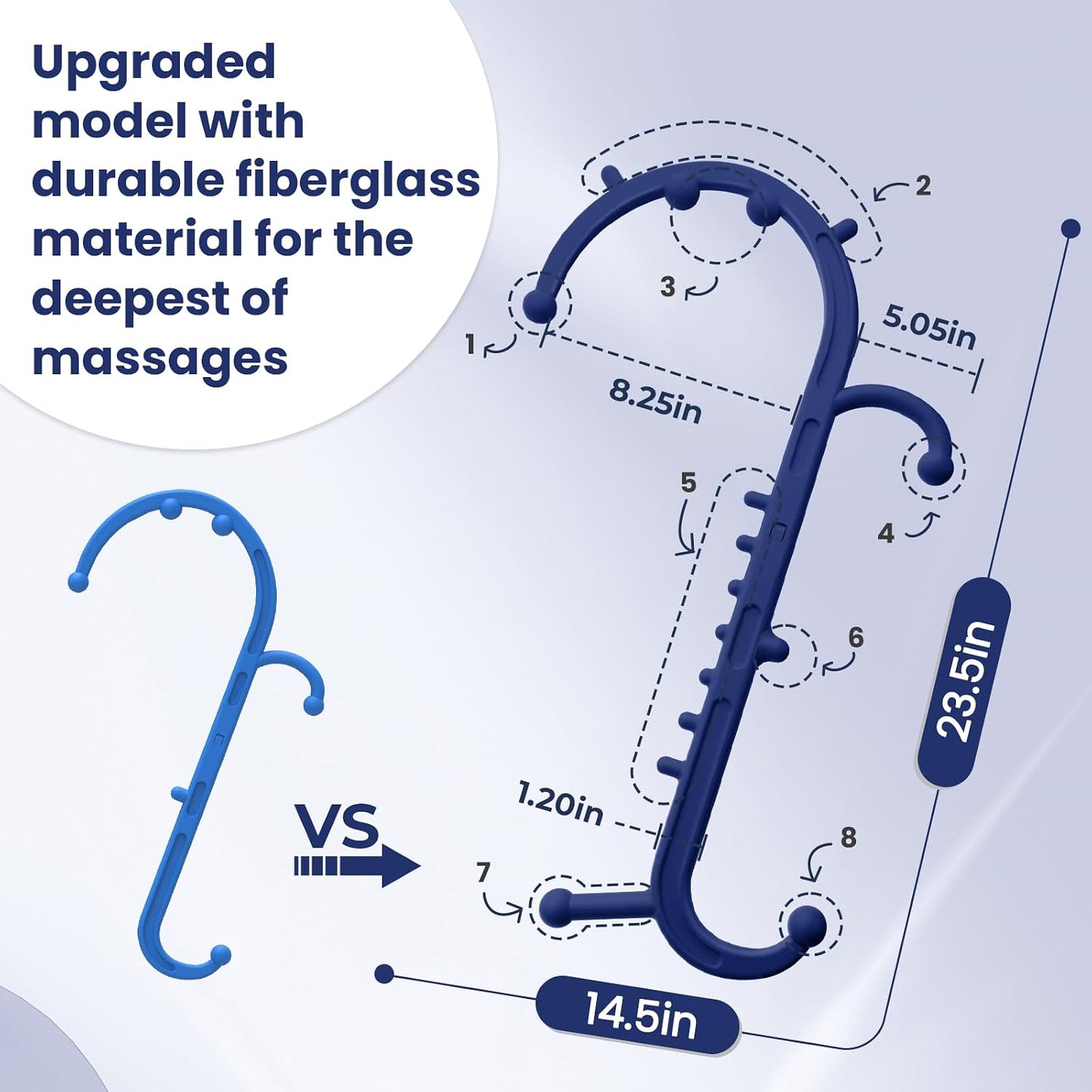Ranarose Deep Tissue Back & Neck Massager for Body Muscle Pain Relief | Trigger Point Massage Tool for Full Body, Shoulders, Legs, Muscle Knot Remover, for Self-Massage, Pressure Point Massage Tool