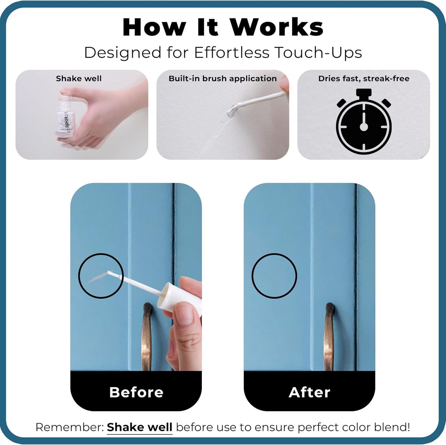 spot. Touch-Up Paint | Matte Finish for Cabinets, Walls, Doors & Furniture | Multi-Tone Beige Repair Kit | Quick-Dry, Self-Priming, Low-Odor, Eco-Friendly | No-Sanding or Primer Needed | 3 Pack