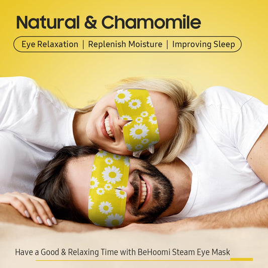 30Packs Steam Eye Mask, Heated Eye Mask for Dry Eyes, Chamomile | Warm Eye Compress Self Heating Warm Eye Masks Disposable Steam Mask for Home Sleep, Spa, Travel Essentials & Relaxation Gifts