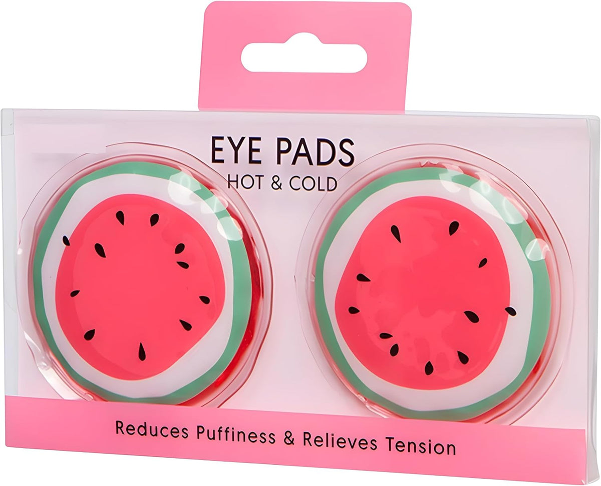 Bexter Watermelon Hot & Cold Eye Pads – Gel Eye Masks for Puffiness, Dark Circles, Migraines & Stress Relief – Reusable, Microwavable & Freezable – 2 Pads Set