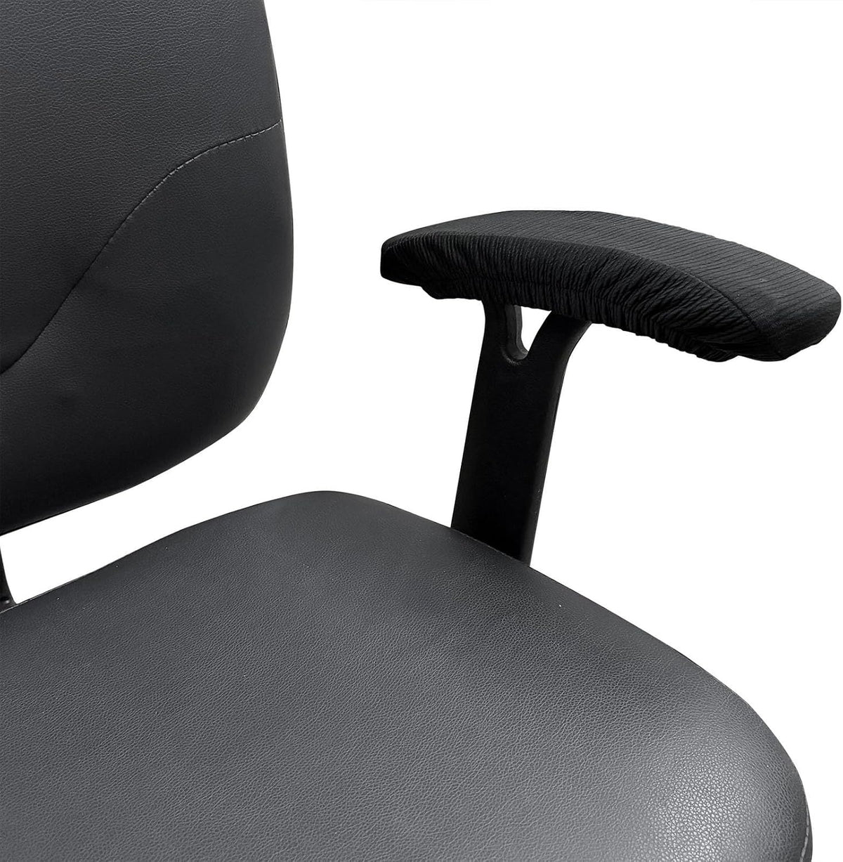 Melaluxe Office Chair Armrest Covers, Stretchable Removable Washable Chair Arm Covers, Elastic Desk Computer Gaming Chair Arm Rest Protector Slipcovers (Black)