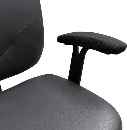 Melaluxe Office Chair Armrest Covers, Stretchable Removable Washable Chair Arm Covers, Elastic Desk Computer Gaming Chair Arm Rest Protector Slipcovers (Black)