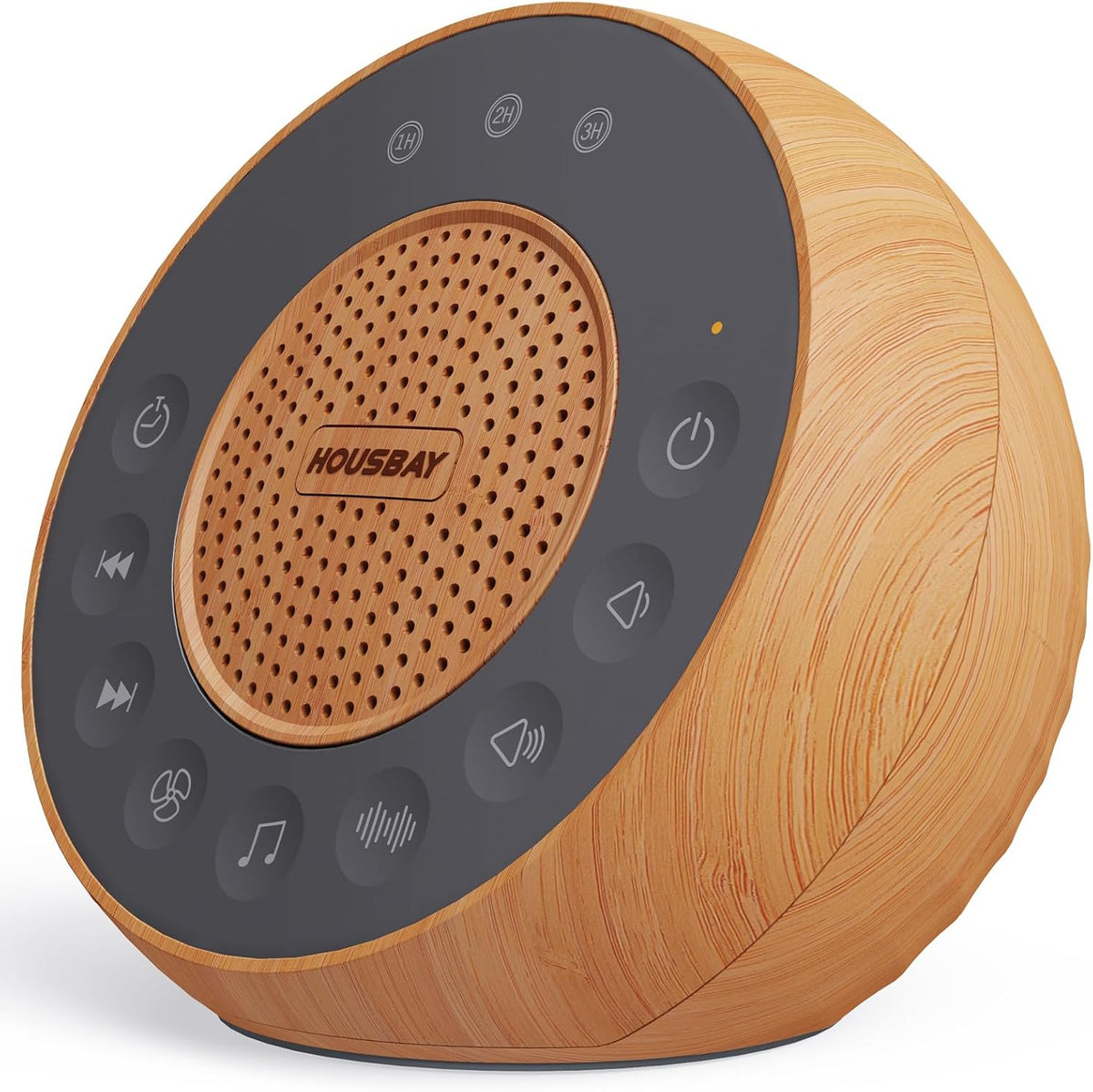Housbay White Noise Machine with 31 Soothing Sounds, 5W Loud Stereo Sound, Auto-Off Timer, Adjustable Volume, Sleep Sound Machine for Baby, Kid, Adult -Wood Grain