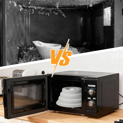 Foldable Microwave Splatter Cover with Steam Vents – Multi-Functional Anti-Oil Dust Lid, BPA-Free Food Protector, Collapsible Microwave Plate Cover for Kitchens