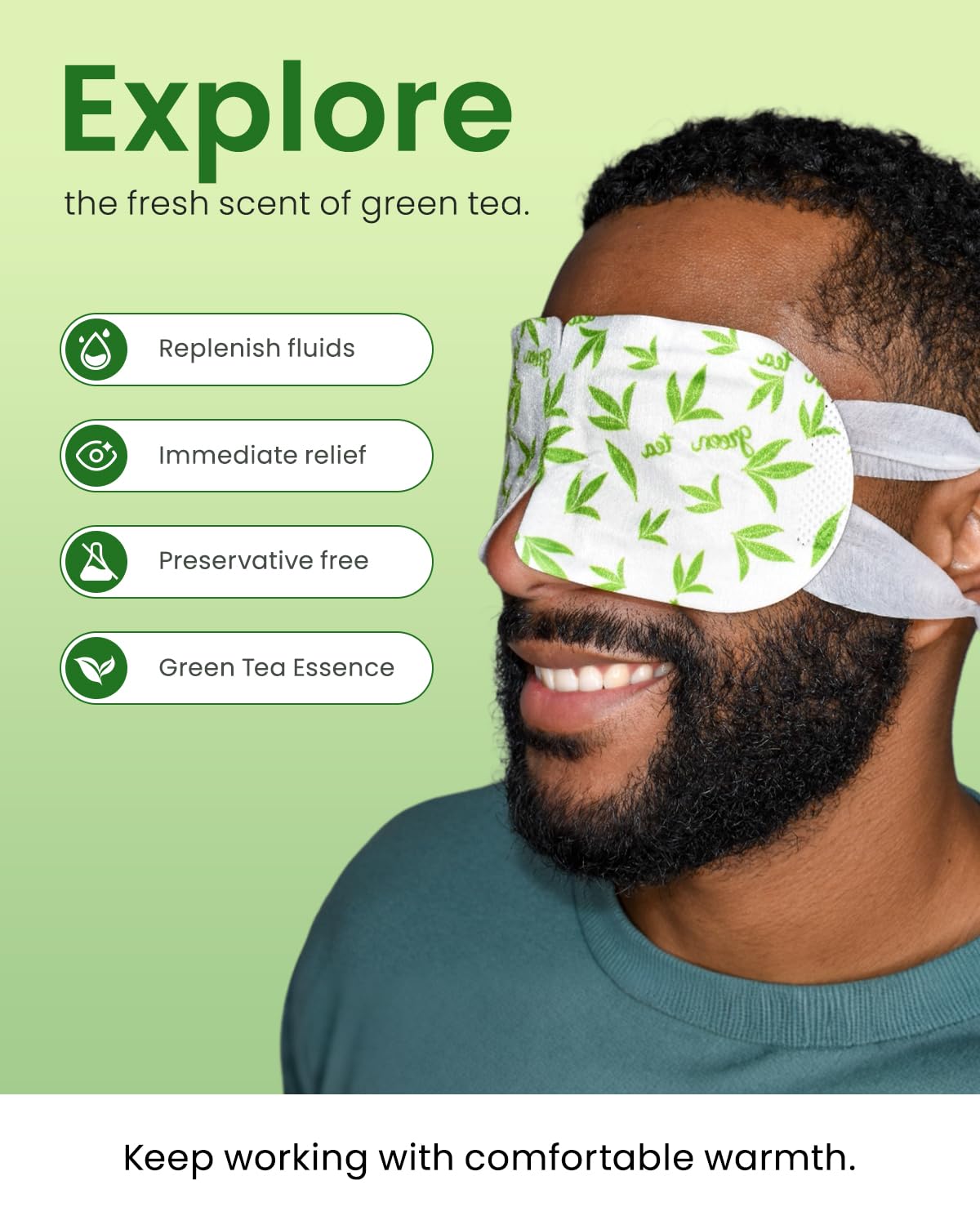 16 Packs Steam Eye Masks for Dry Eyes, Self Heating Warm Compress Unscented