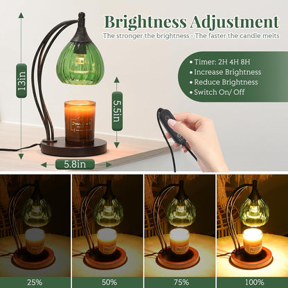 Candle Warmer Lamp with Timer and Dimmer - Electric Melter for Scented Jar Candles - Housewarming, New Home Decor