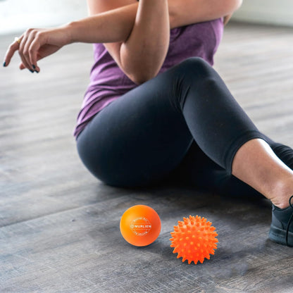 Massage Ball Set, Spiky Ball & Lacrosse Ball for Body Massage, Muscle Relief, Deep Tissue, Myofascial Release, Massager for Neck, Shoulder, Back, Foot or Muscle Tension (Blue)