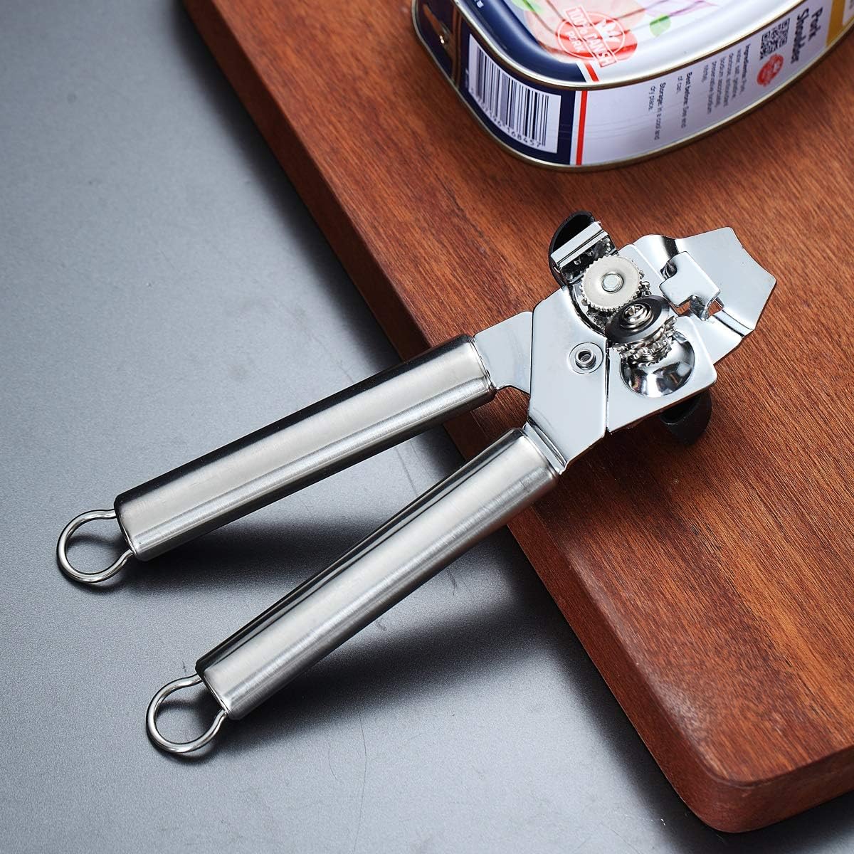 Berglander Can Opener, Stainless Steel Rainbow Handle Can Opener Hand Held, Smooth Edge Manual Can Opener, Heavy Duty (Rainbow)