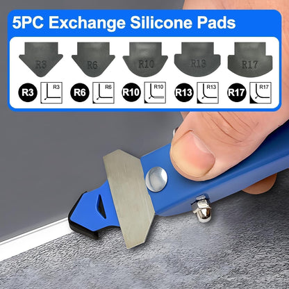 3 in 1 Silicone Caulking Tool, High Quailty Grout Removal Tool and Sealant Finishing Scraper with Stainless Steelhead, Caulk Remover Tool Kit for Window, Kitchen, Floor, and Sink Joint