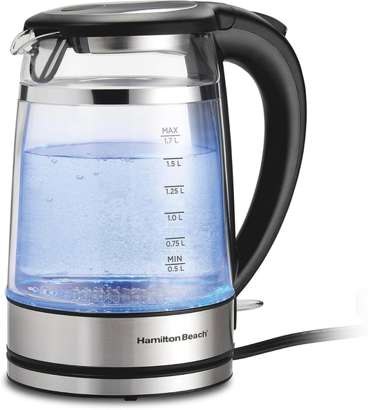 Hamilton Beach Double Wall 1.7L Electric Tea Kettle, Water Boiler & Heater